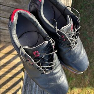 FootJoy Black and Red Golf Shoes